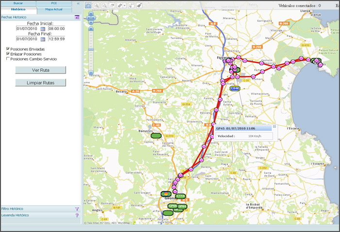 Mapa ruta ambulancia