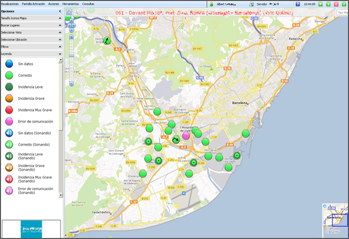 Mapa ambulancias y estado servicios