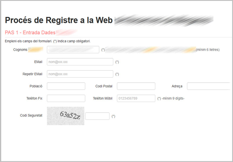 Parte cliente : registro